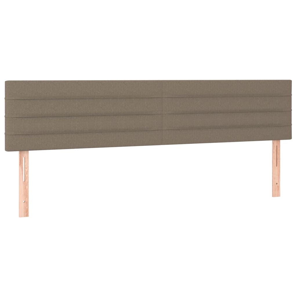 Cabeceira cama luzes LED tecido 180x5x78/88cm cinza-acastanhado