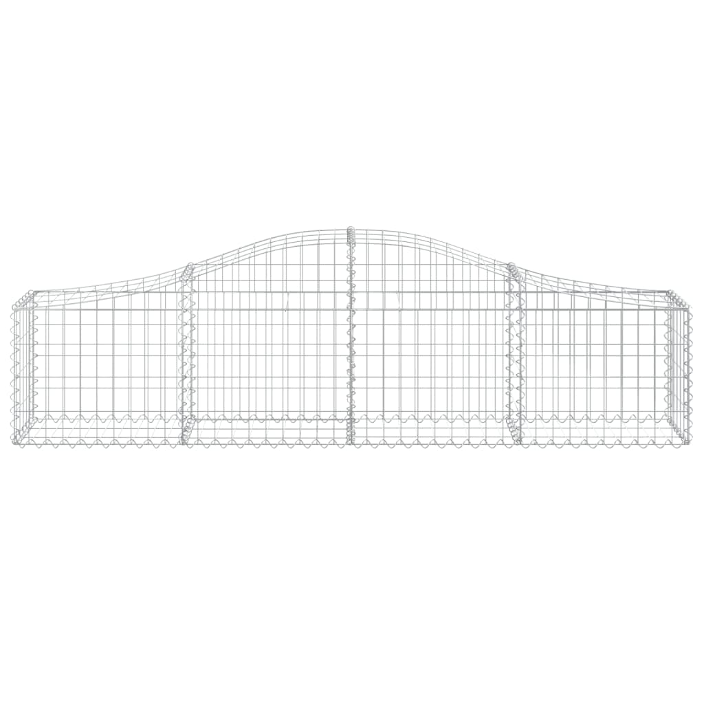 Cestos gabião arqueados 9 pcs 200x30x40/60 cm ferro galvanizado