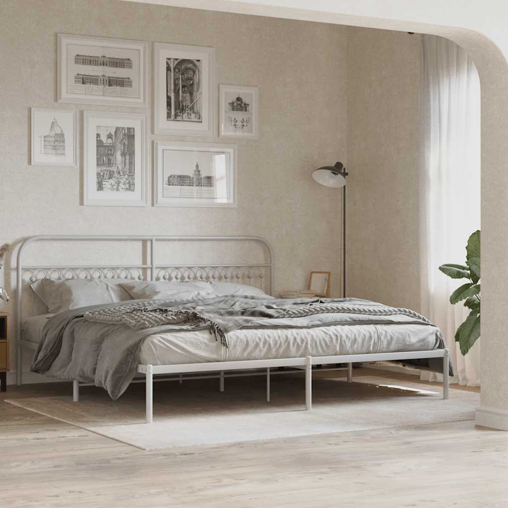 Cabeceira de substituição 193 cm metal branco