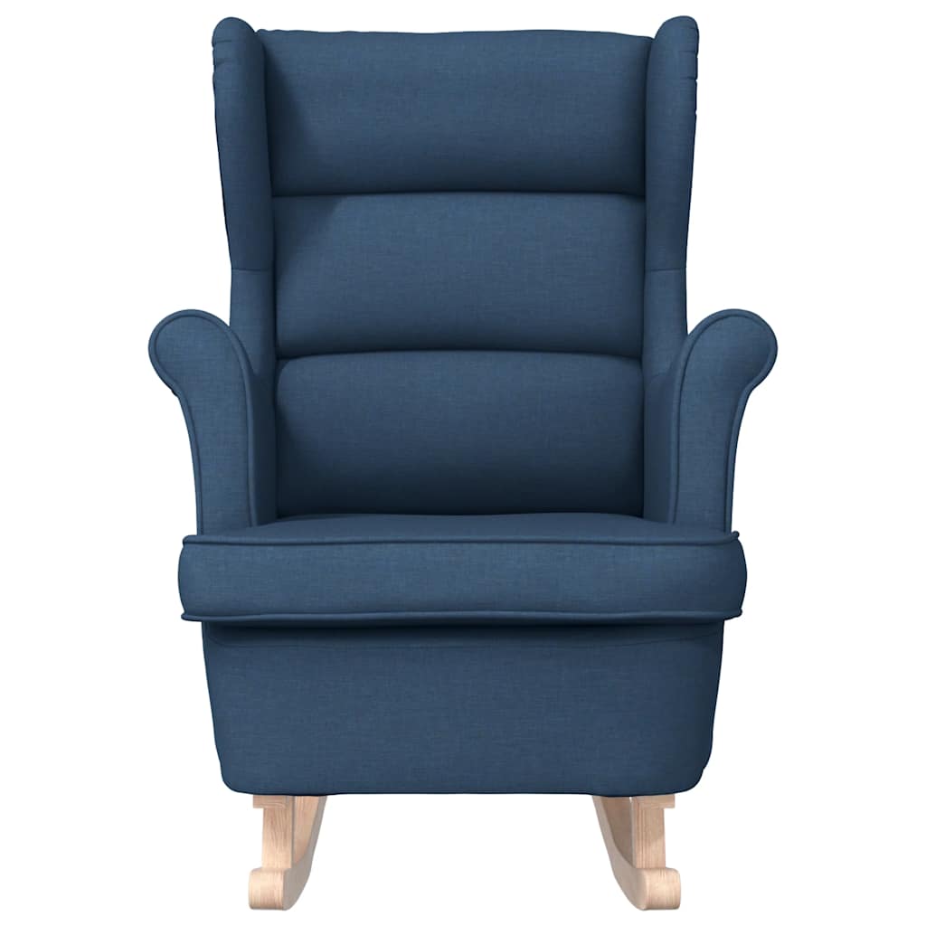 Cadeira de baloiço 74x90x102 cm tecido azul