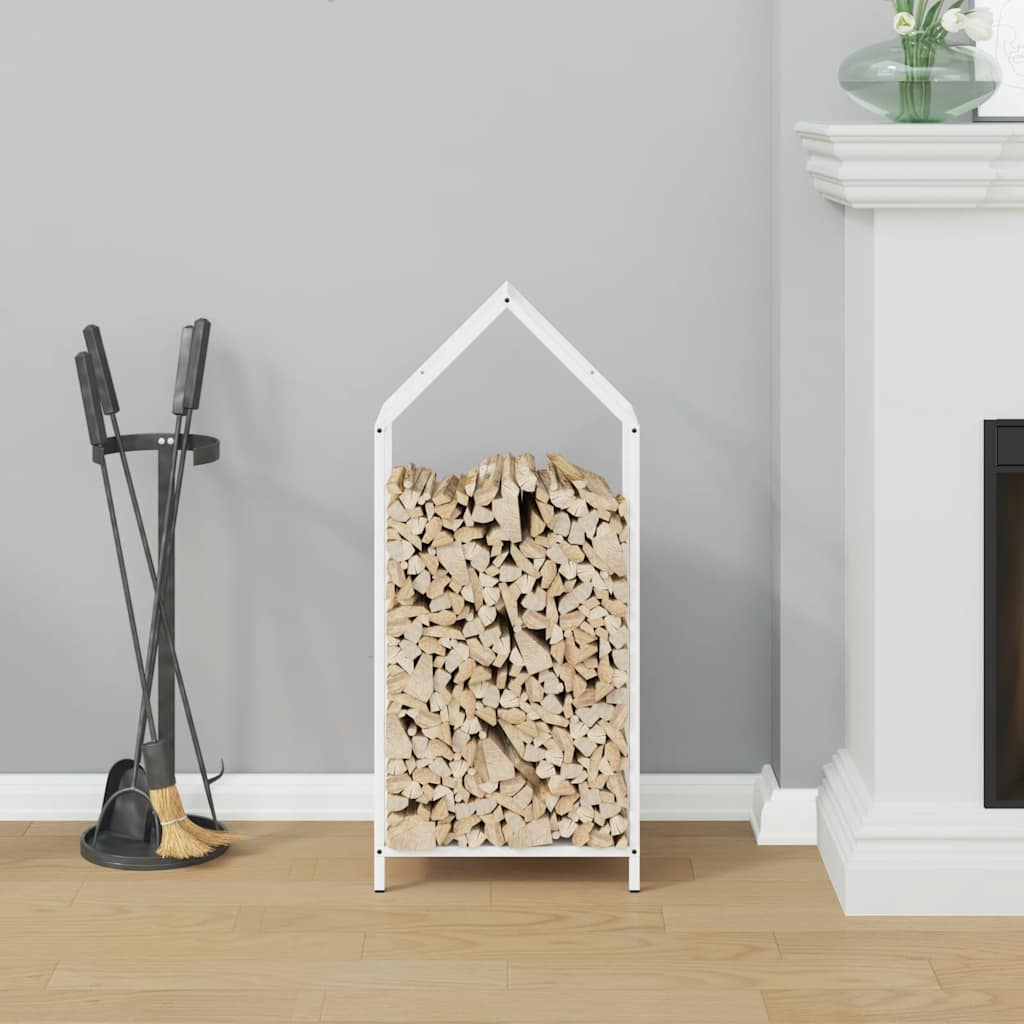 Suporte para lenha 40x25x90 cm aço laminado a frio branco