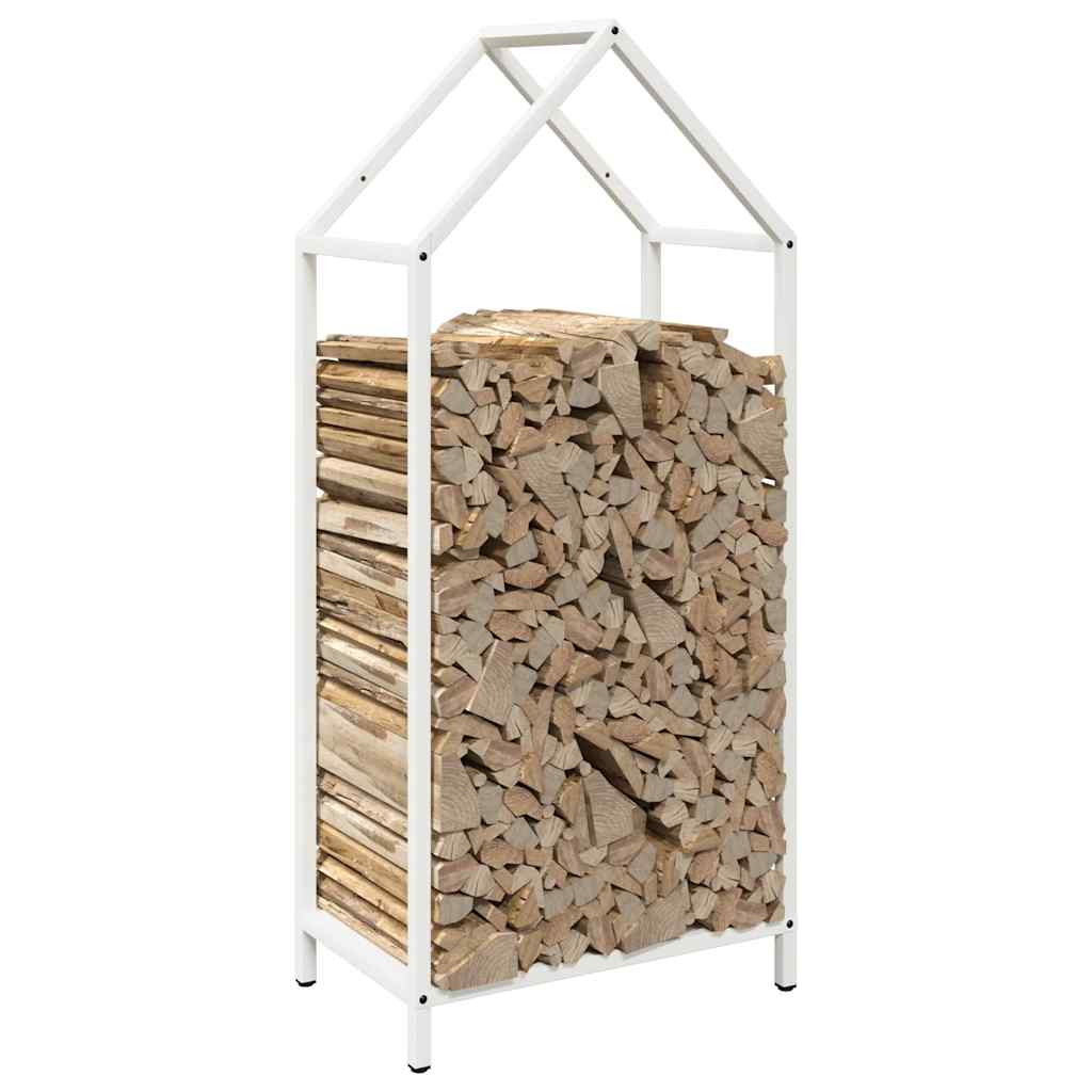 Suporte para lenha 40x25x90 cm aço laminado a frio branco