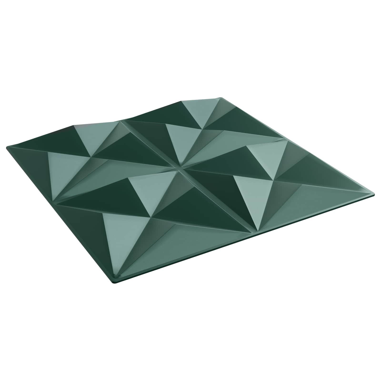 Painéis de parede 48 unid. 50 x 50 cm verde origami espuma xps