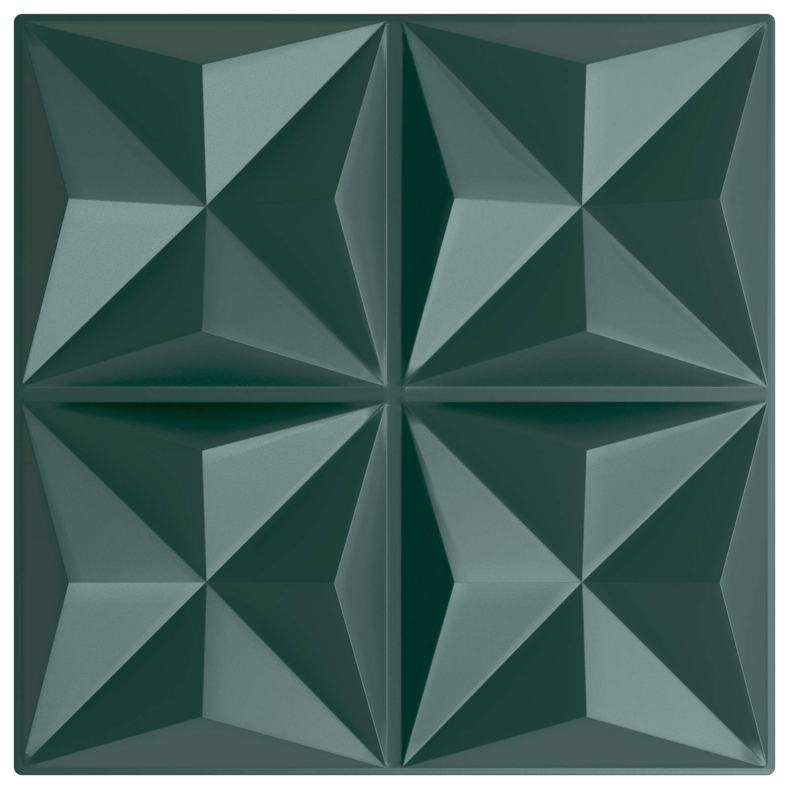 Painéis de parede 48 unid. 50 x 50 cm verde origami espuma xps