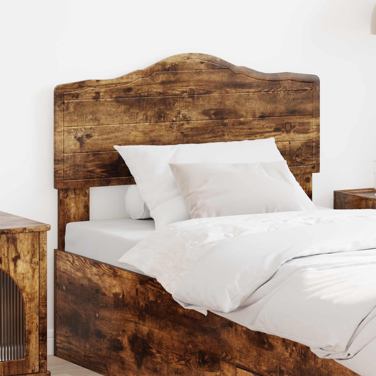 Cabeceira carvalho defumado derivados de madeira