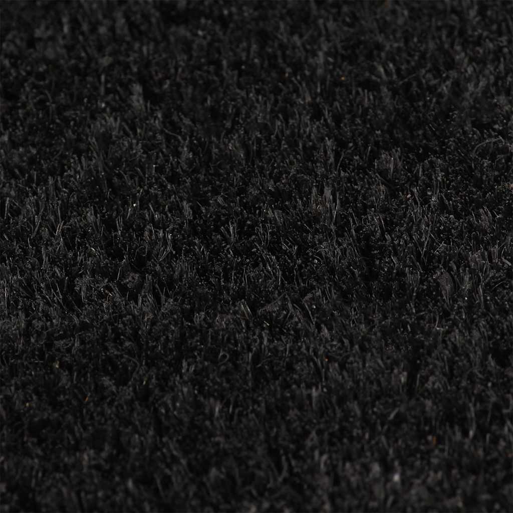 Tapete de porta 100x300 cm fibra de coco tufada preto