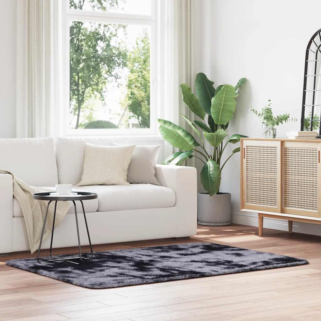 Tapete shaggy de pelo alto navarra 120x170 cm cinzento-escuro
