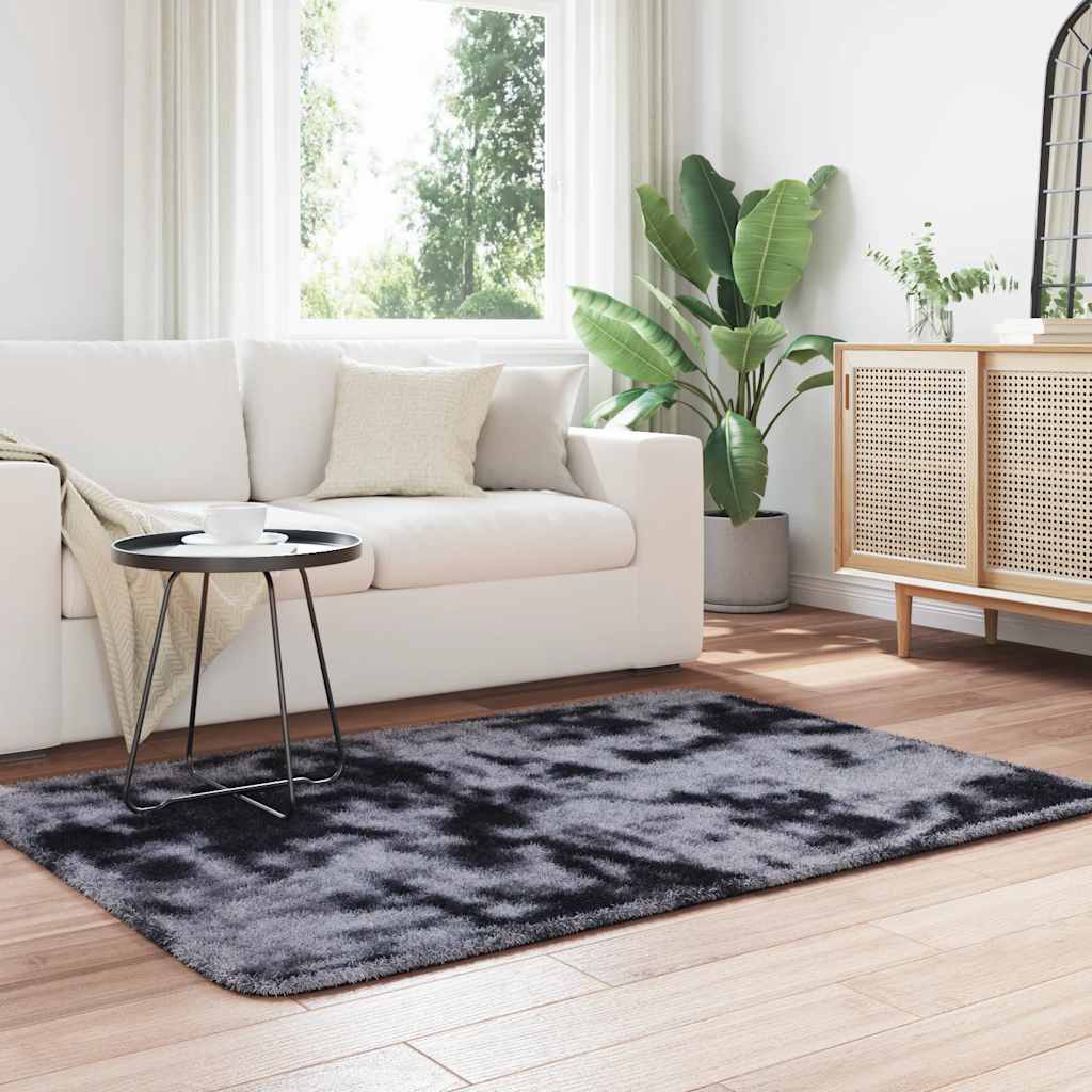 Tapete shaggy de pelo alto navarra 120x170 cm cinzento-escuro