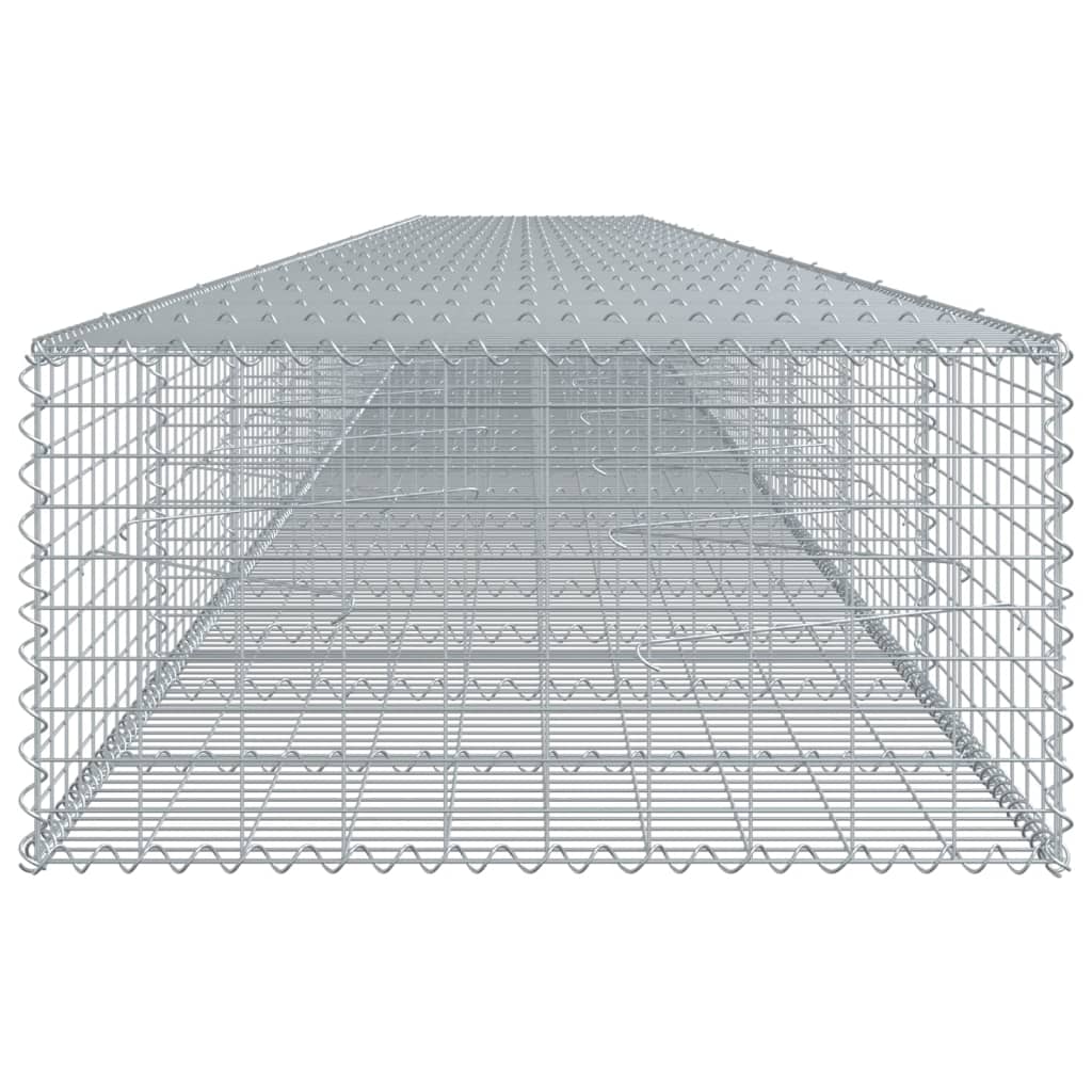 Cesto gabião com cobertura 1100x100x50 cm ferro galvanizado