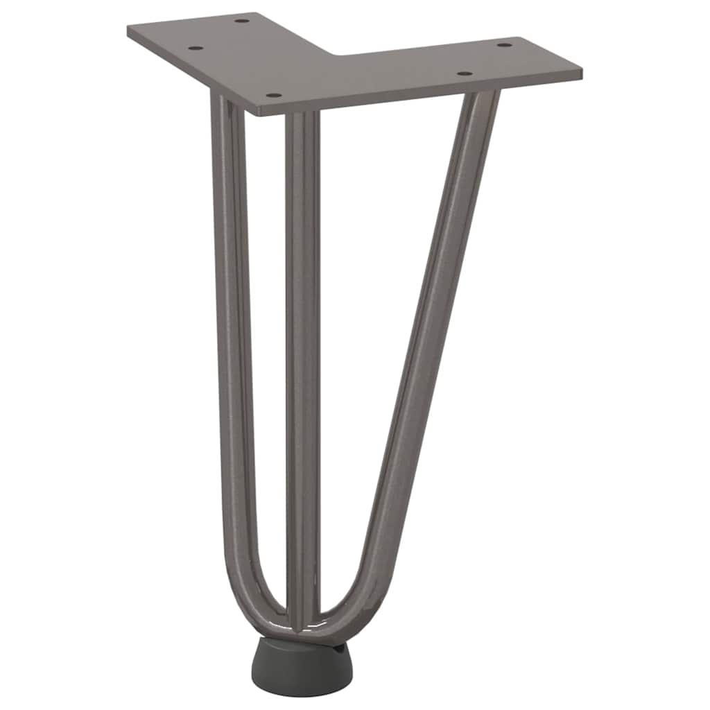 Pernas de grampo para mesa de centro 4 peças aço natural 20 cm aço maciço