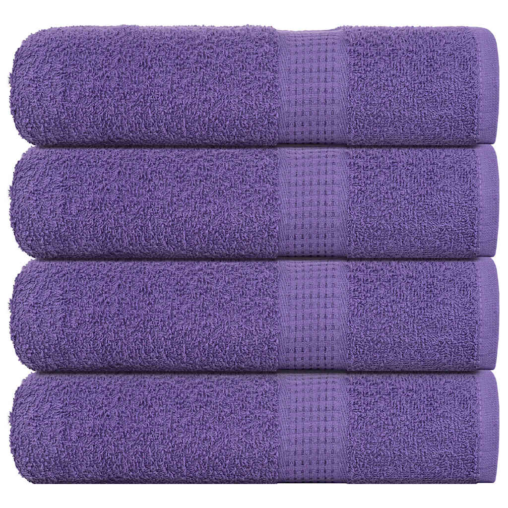 Toalhas de banho frogn 4 pcs 70x140 cm 360 g/m² roxo