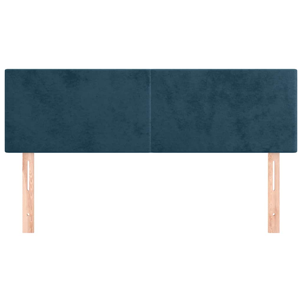 Cabeceiras azul-escuro 144x5x78/88 cm veludo