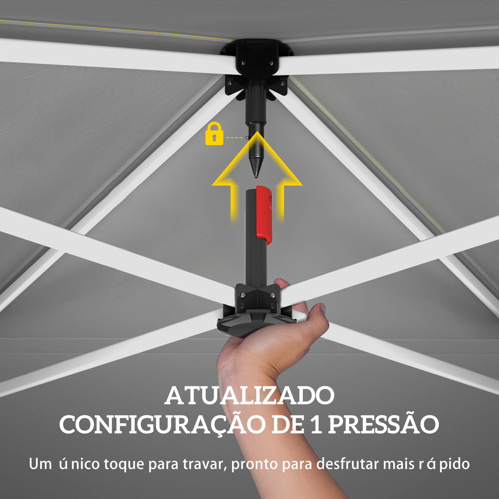 Tenda dobrável 3x3 m pop-up com parede lateral proteção upf50+ empurre central altura ajustável branco