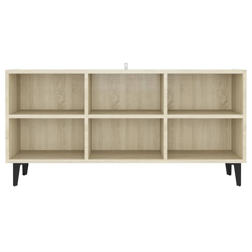 Móvel de TV pernas em metal 103,5x30x50 cm cor carvalho sonoma