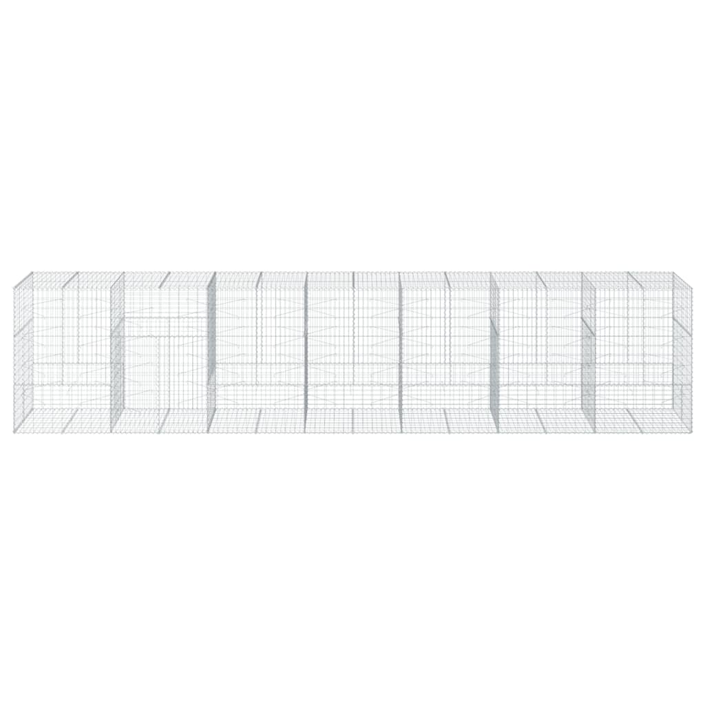Cesto gabião com cobertura 700x100x150 cm ferro galvanizado