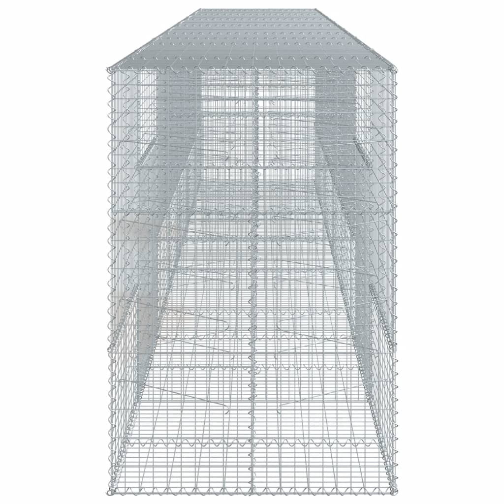 Cesto gabião com cobertura 700x100x150 cm ferro galvanizado