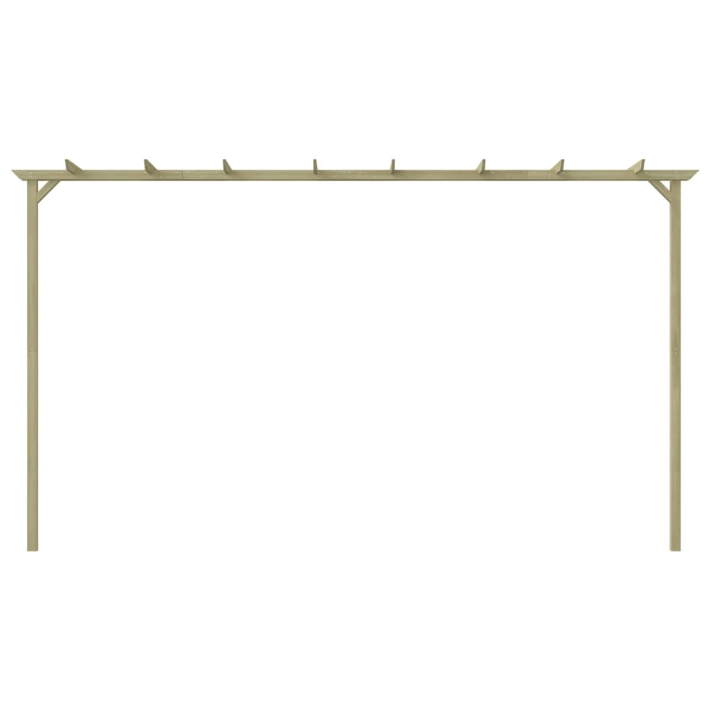 Pérgola de jardim madeira de pinho impregnada 360x200x60 cm