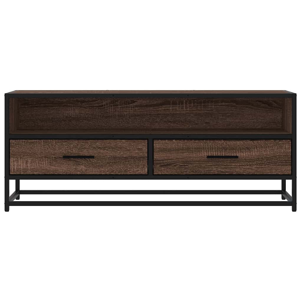 Móvel TV 100x34,5x40 cm deriv. madeira/metal carvalho castanho