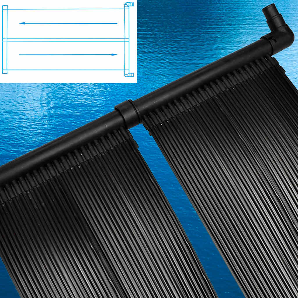 Painéis aquecedores solares de piscina 6 pcs 80x620 cm