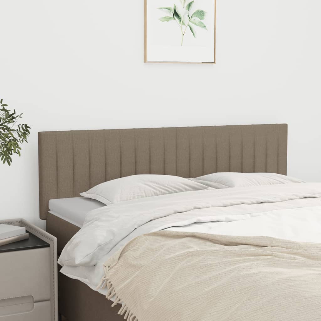 Cabeceiras cinzento-acastanhado 144x5x78/88 cm tecido