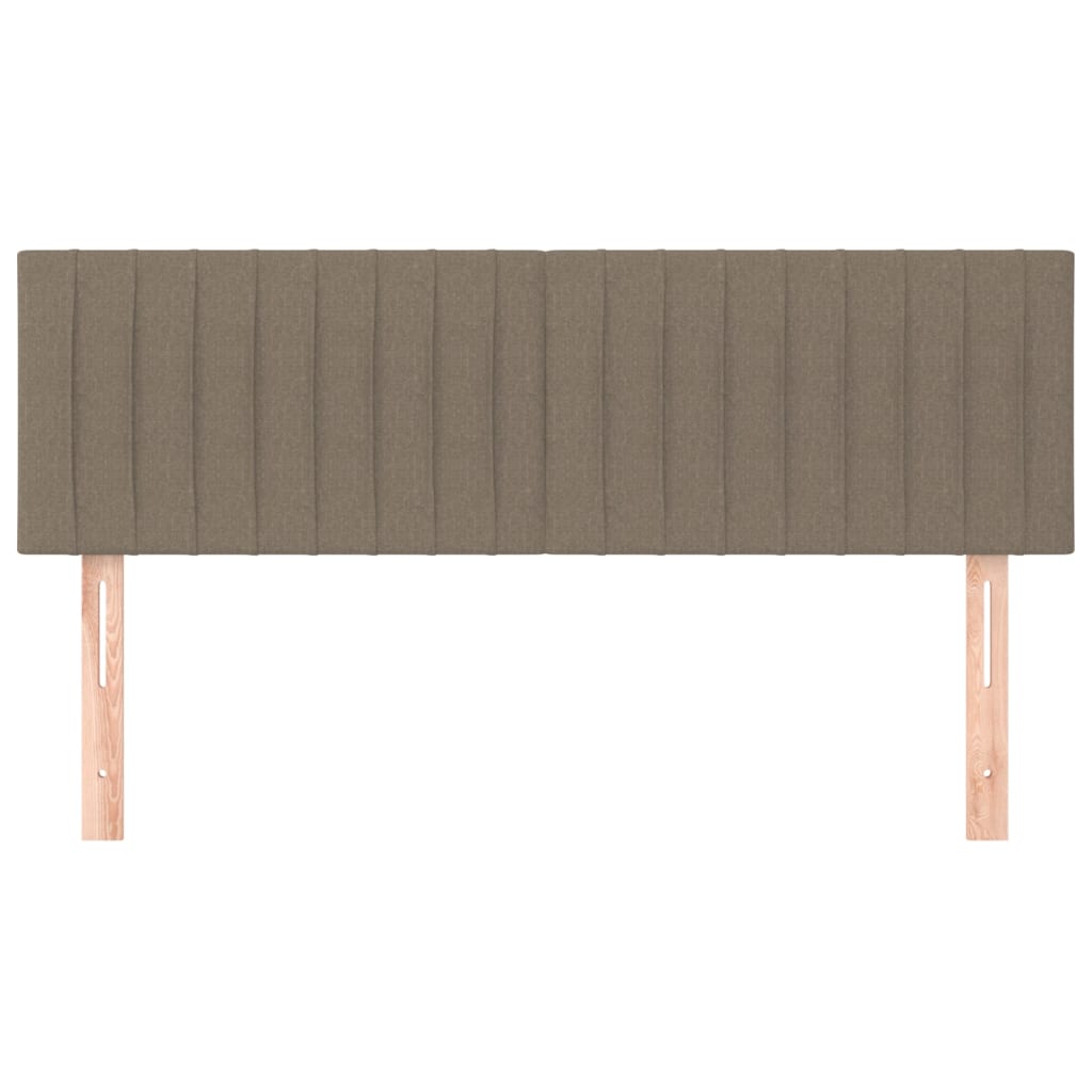 Cabeceiras cinzento-acastanhado 144x5x78/88 cm tecido