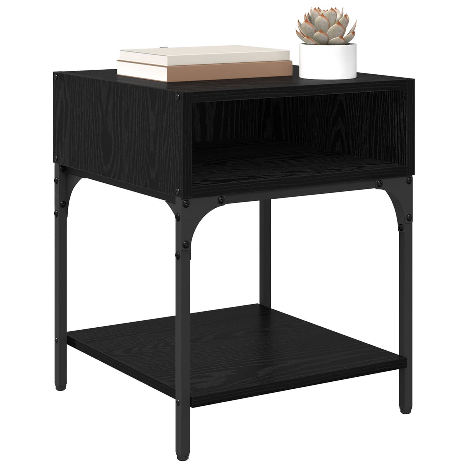 Mesa-de-cabeceira carvalho preto 40 x 40 x 50 cm