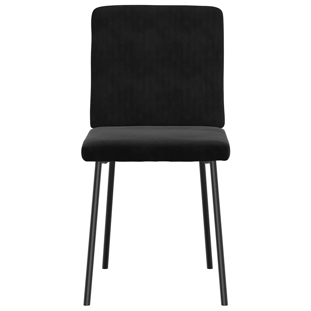 Cadeiras de jantar 4 pcs veludo preto