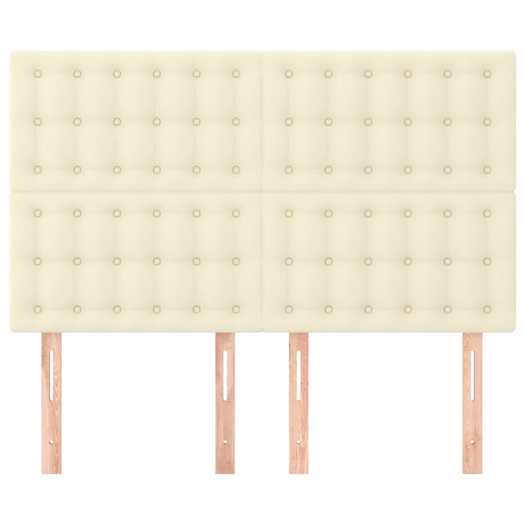 Cabeceira creme 144x5x118/128 cm couro sintético