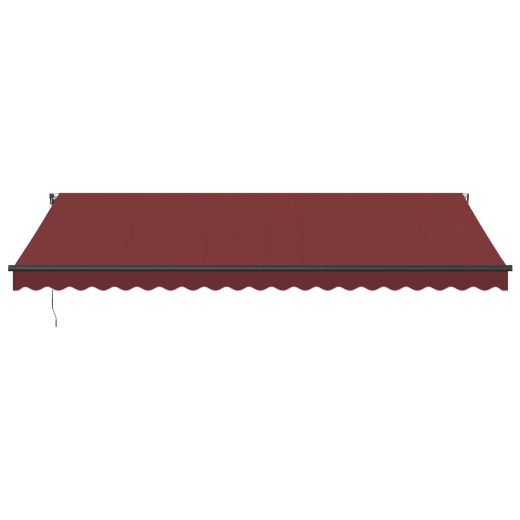 Toldo retrátil automático com luzes LED 500x350 cm bordô