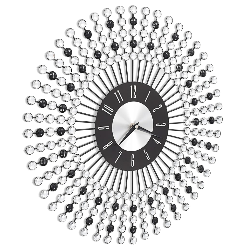 Relógio de parede metal 43 cm preto