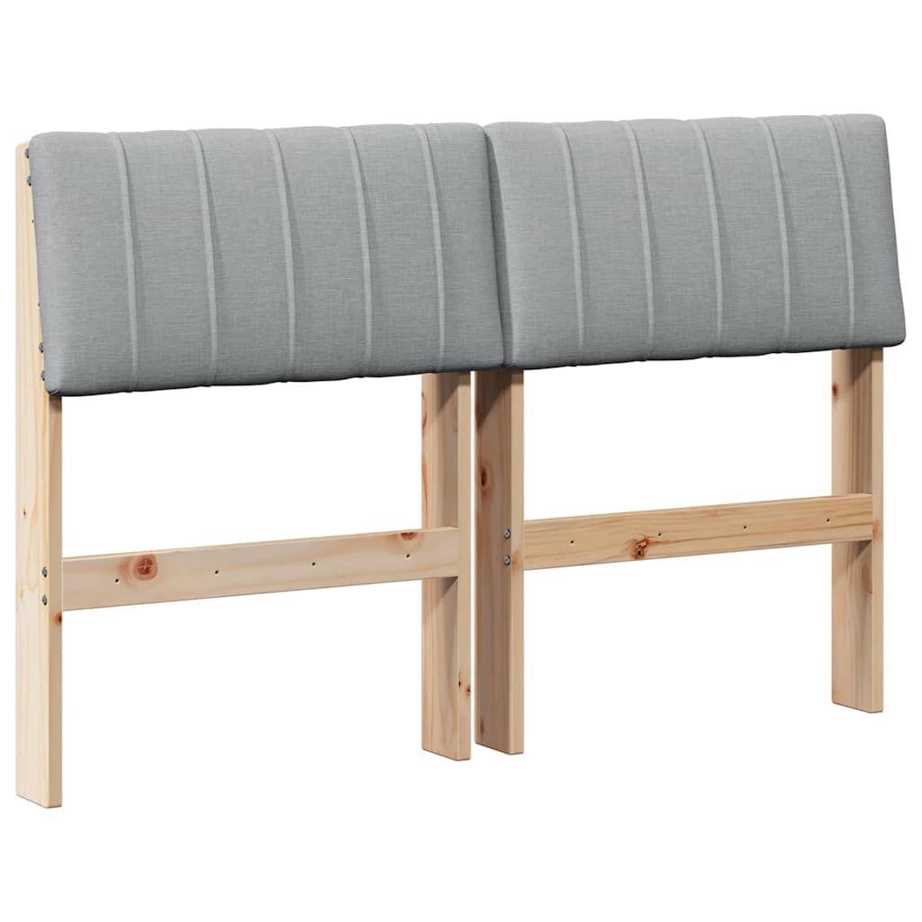 Cabeceira estofada cinzento-claro 120 cm