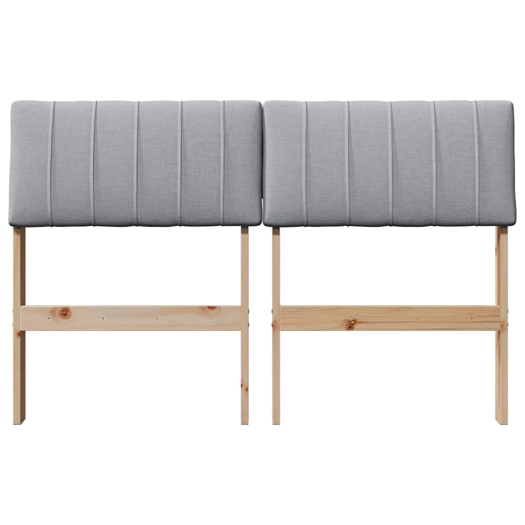 Cabeceira estofada cinzento-claro 120 cm