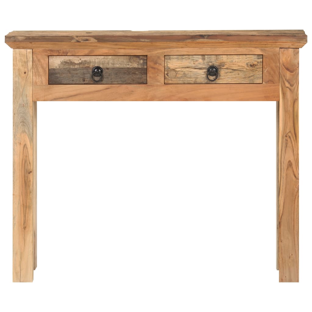Mesa consola 90,5x30x75 cm madeira acácia e recuperada maciças