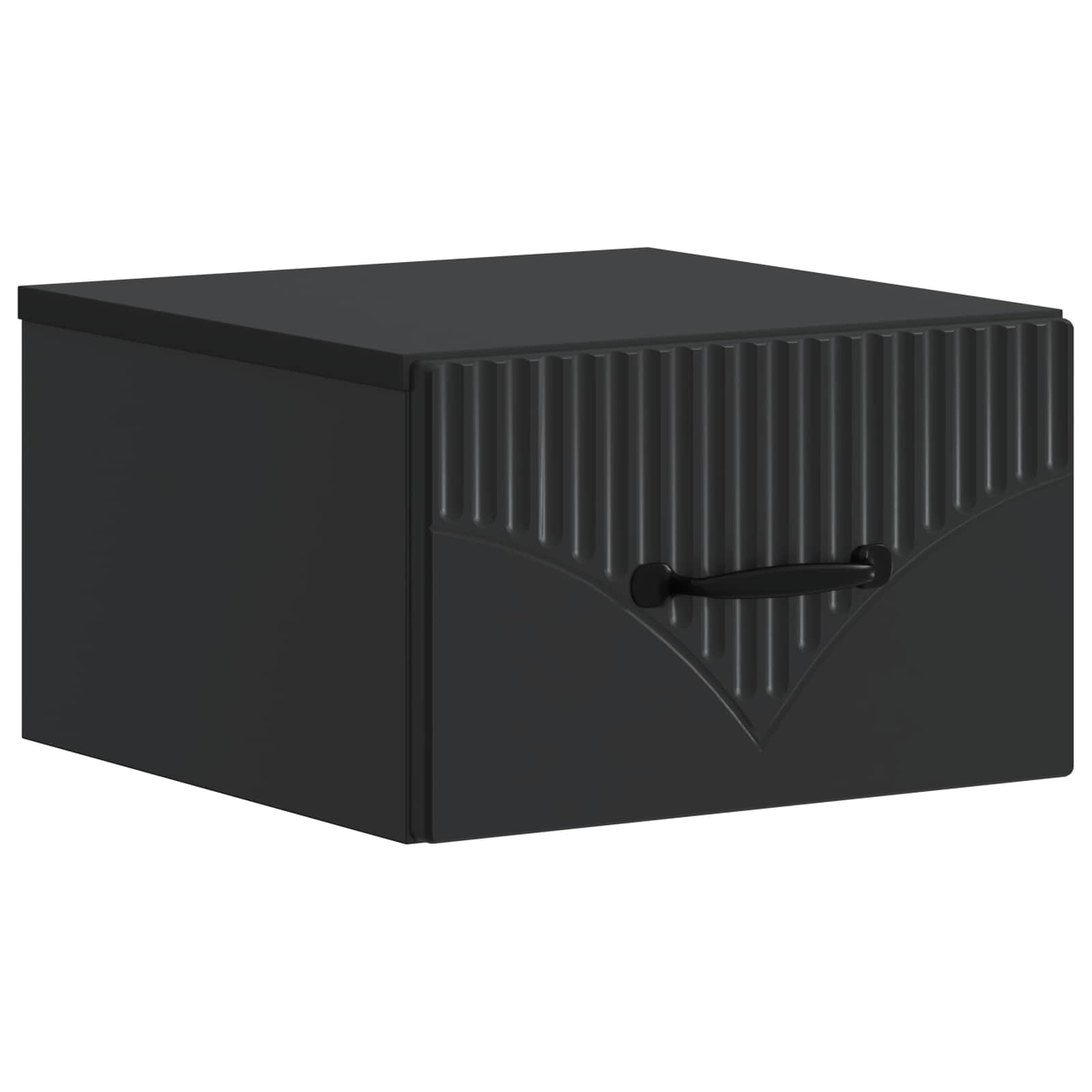 Gabinete de canto montado na parede preto 34,5 x 33 x 20 cm
