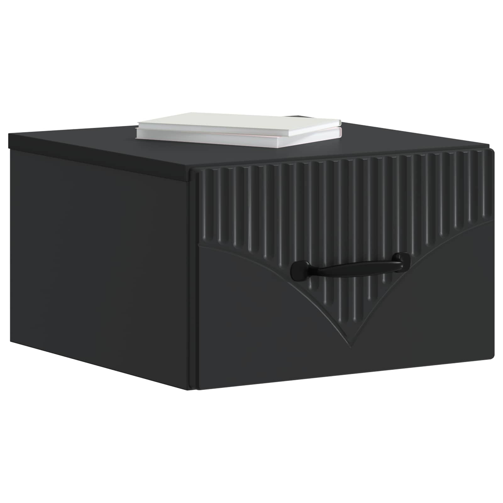 Gabinete de canto montado na parede preto 34,5 x 33 x 20 cm