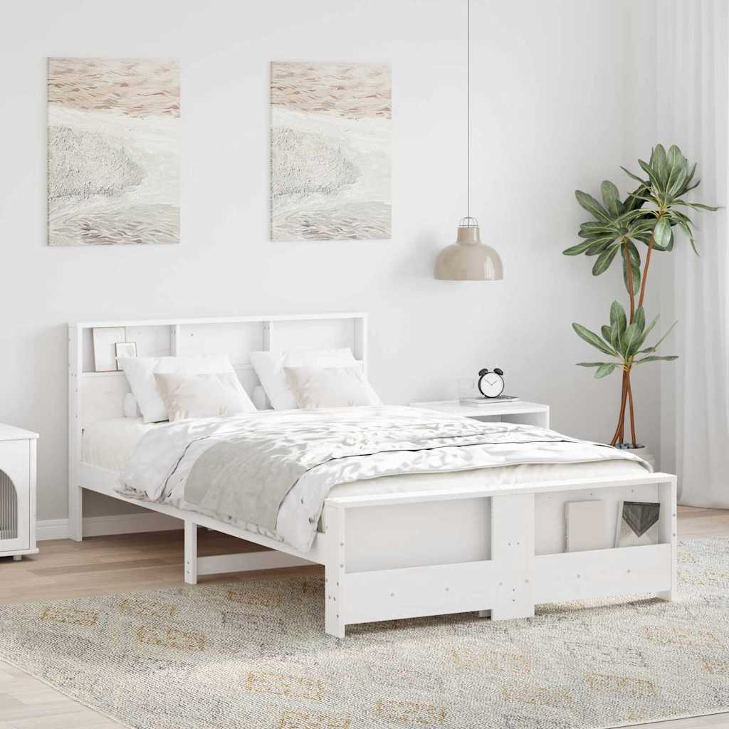 Estrutura da cama branco 135 x 190 cm madeira processada