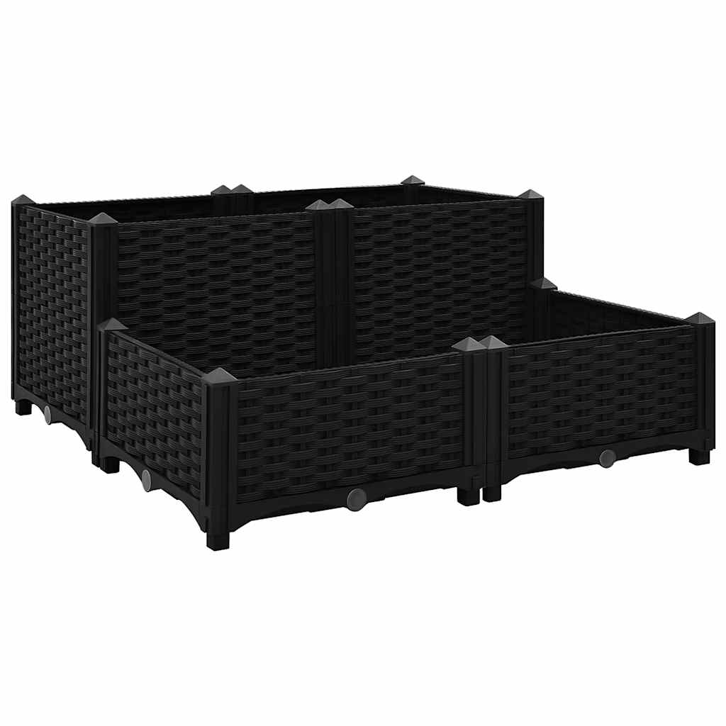 Canteiro elevado 80x80x38 cm polipropileno