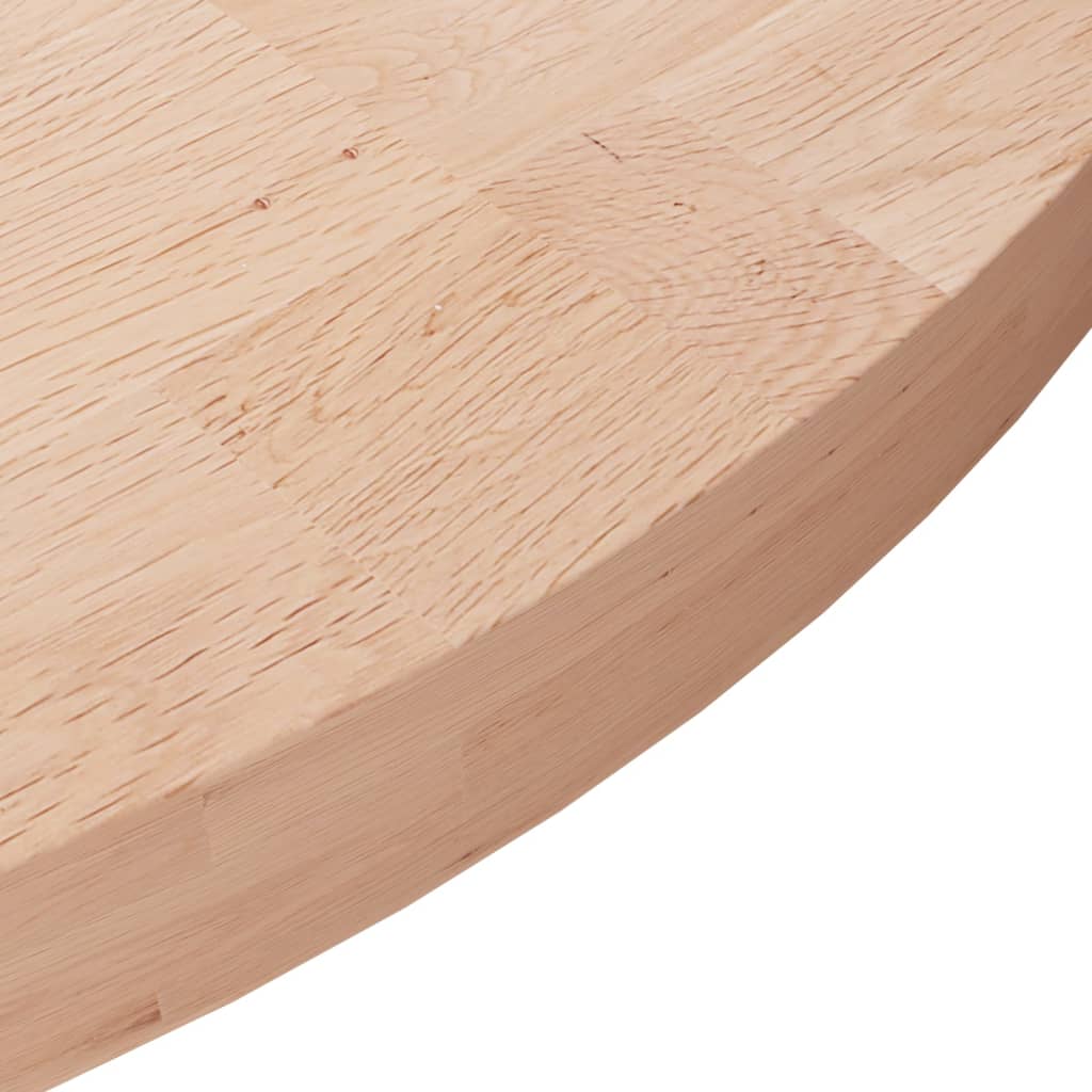 Tampo de mesa redondoø70x4 cm carvalho maciço não tratado