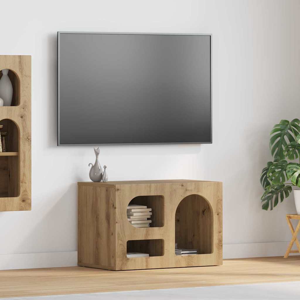 Gabinete para TV elst 60 x 35 x 40 cm carvalho artesanal