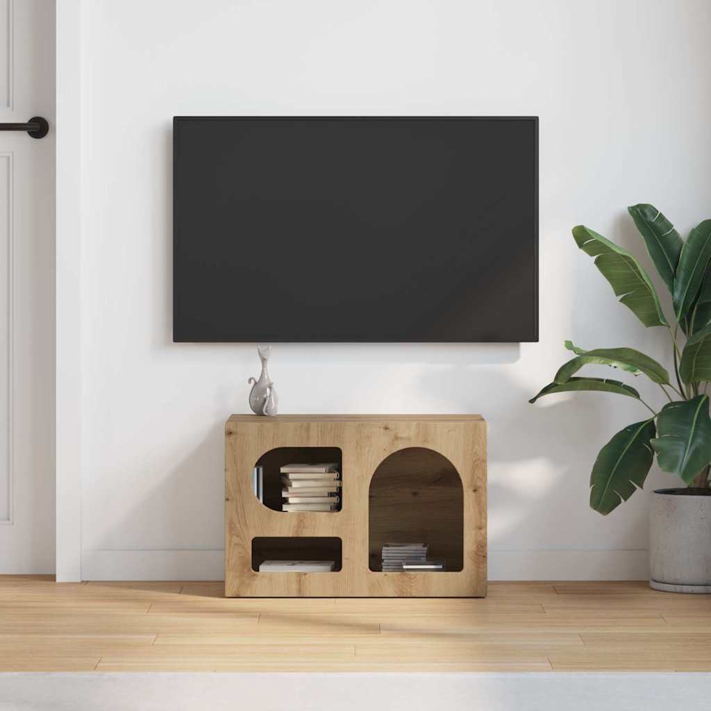 Gabinete para TV elst 60 x 35 x 40 cm carvalho artesanal