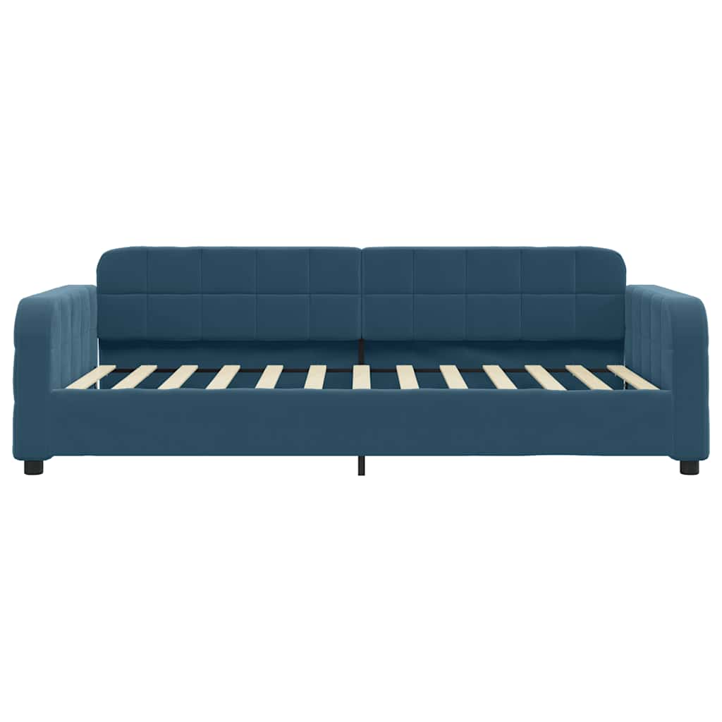 Sofá-cama 100x200 cm veludo azul
