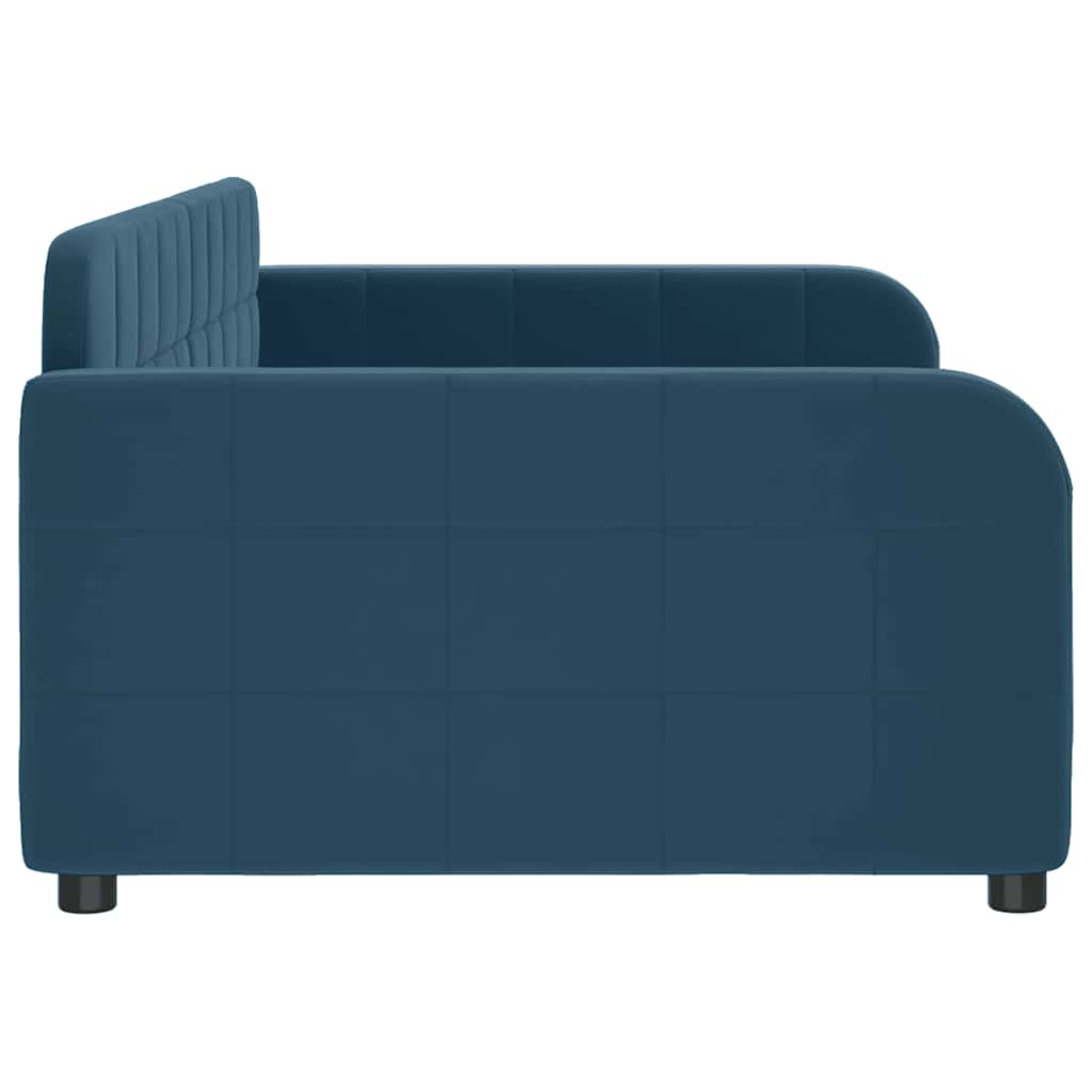 Sofá-cama 100x200 cm veludo azul