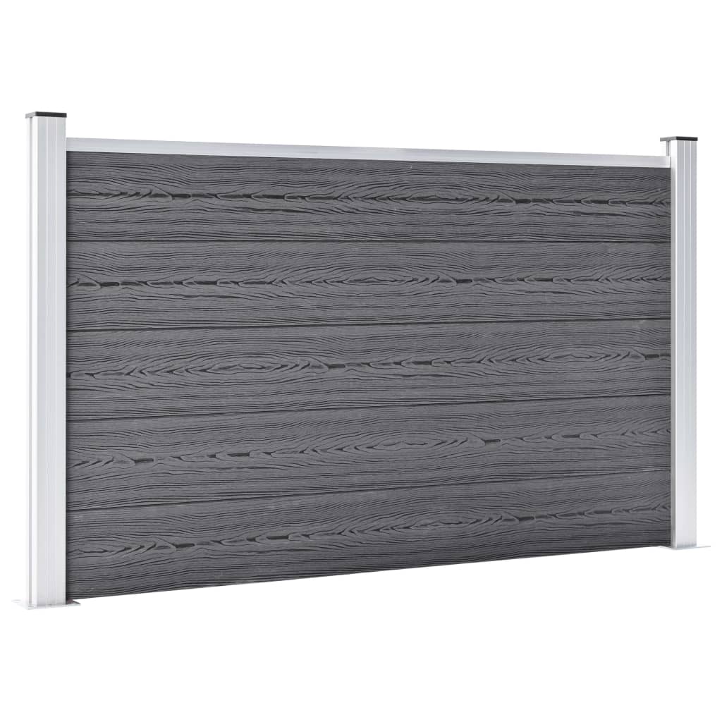 Painel de vedação para jardim 526x106 cm wpc cinzento