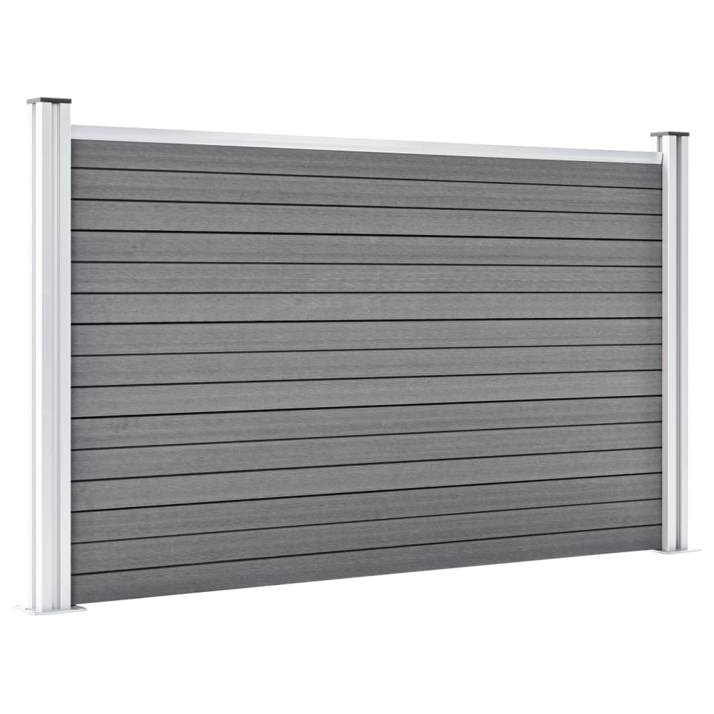 Painel de vedação para jardim 526x106 cm wpc cinzento