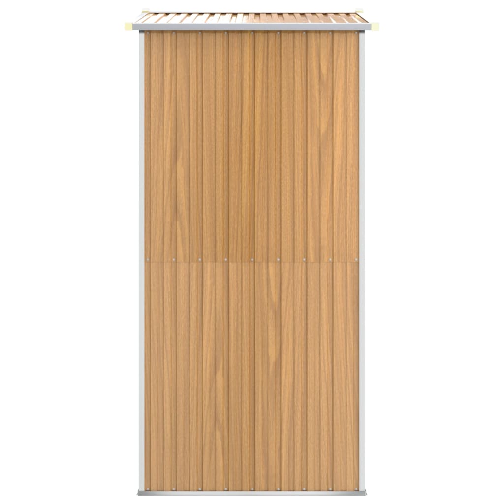 Abrigo de jardim 192x108x223 cm aço galvanizado marrom