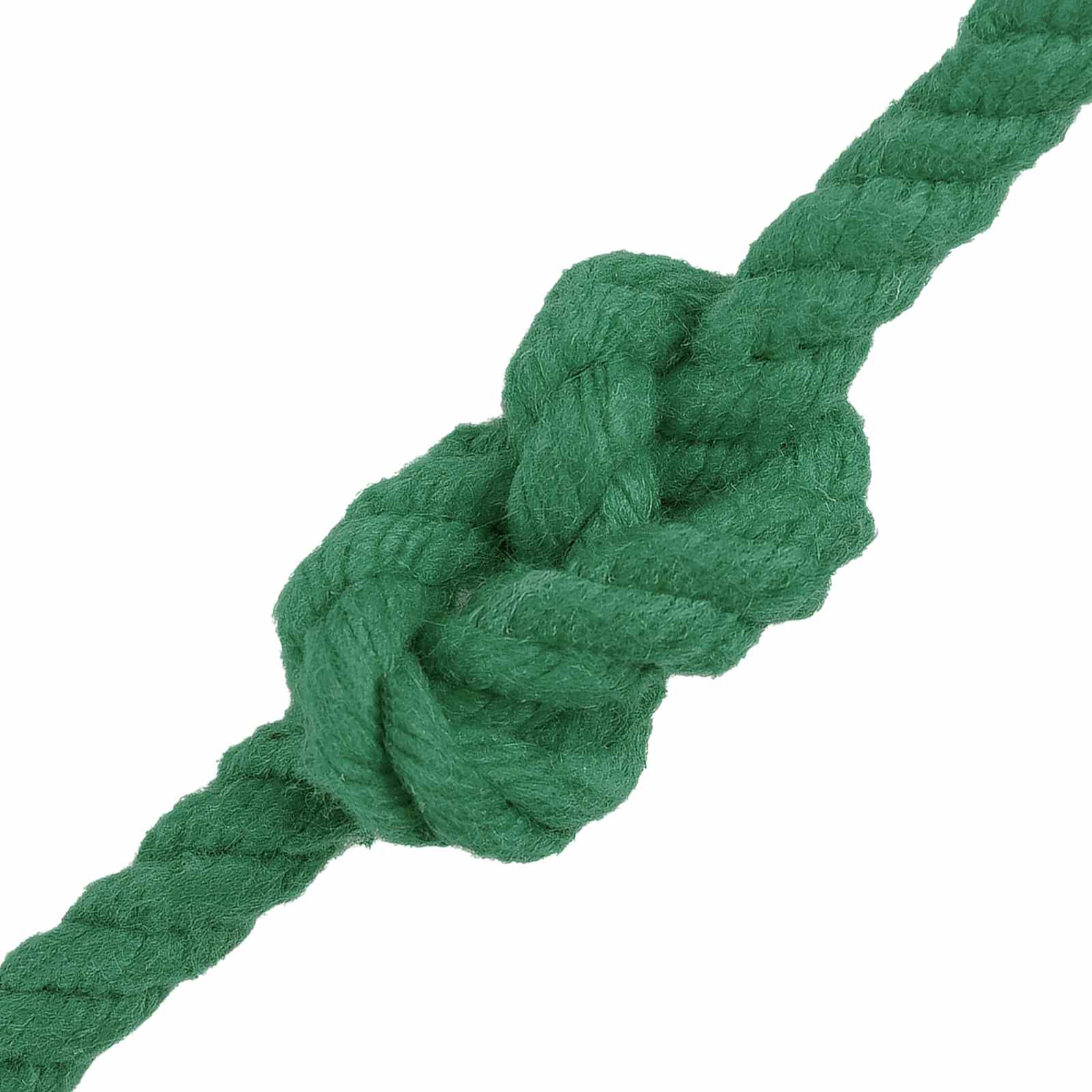 Corda de algodão 6 mm 100 m verde 100% algodão