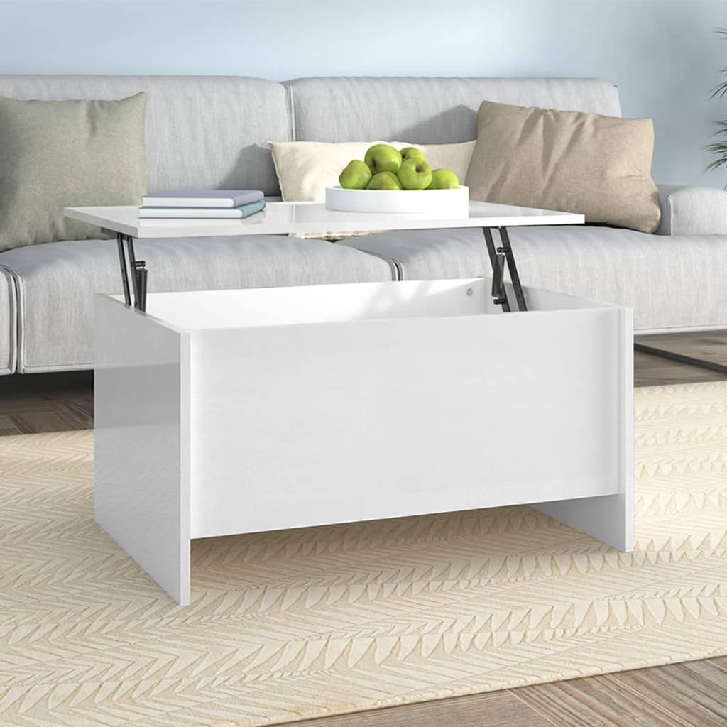 Vidaxlmesa decentro80x55,5x41,5cm madeira processada branco brilhante