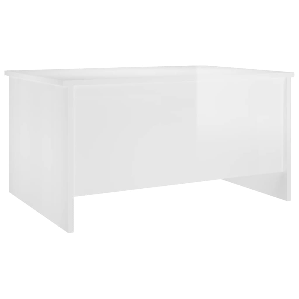 Vidaxlmesa decentro80x55,5x41,5cm madeira processada branco brilhante