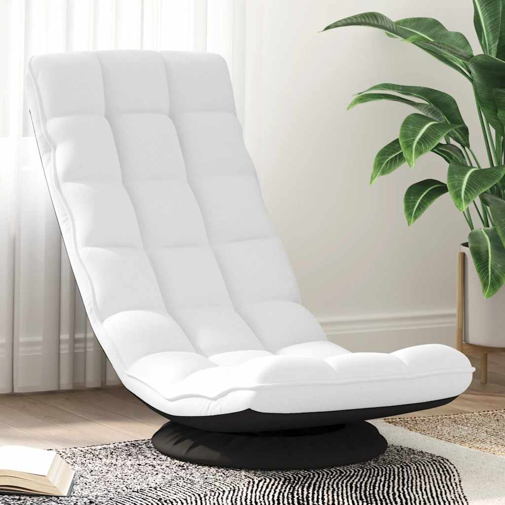 Cadeira de piso giratória 70x51x79 cm tecido branco