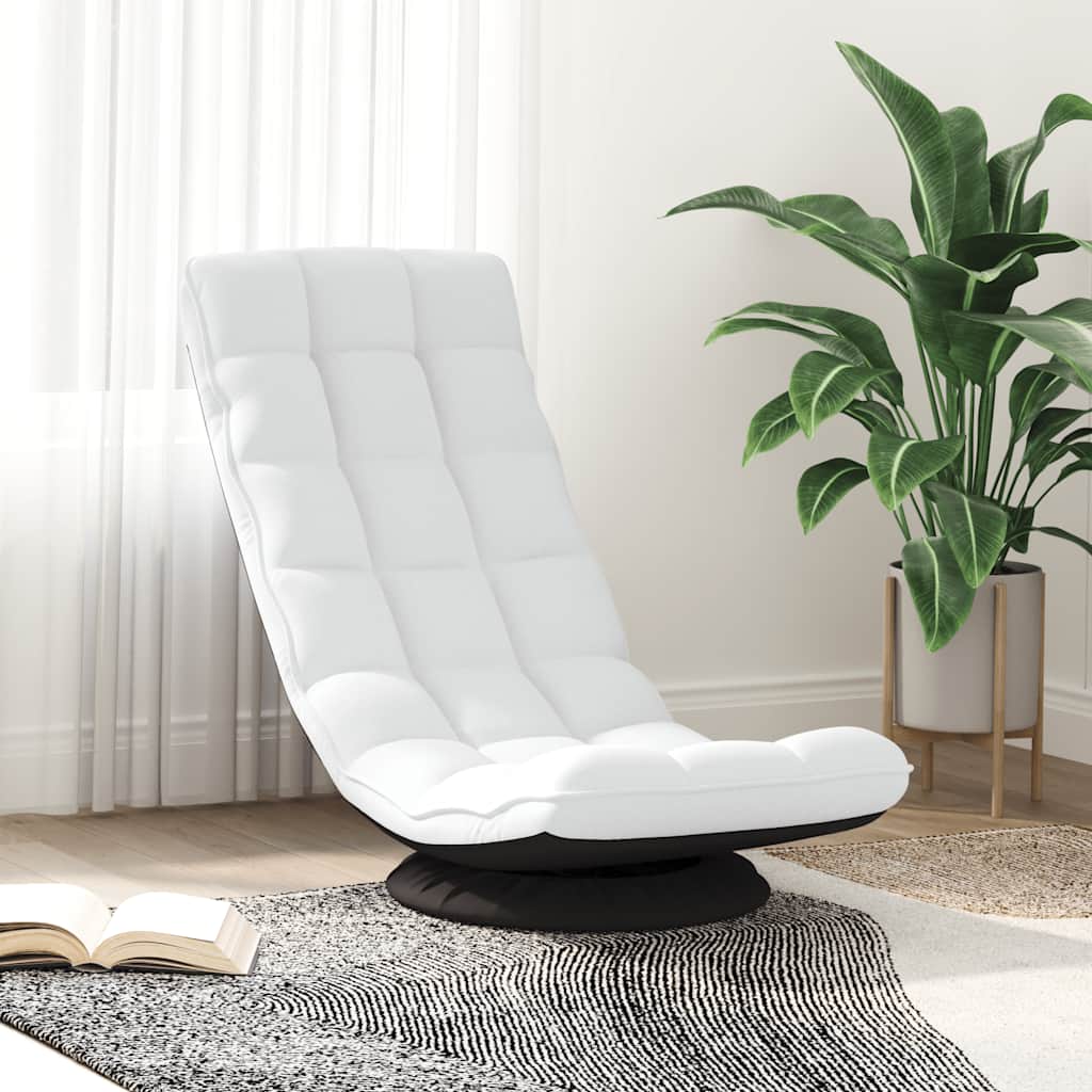 Cadeira de piso giratória 70x51x79 cm tecido branco